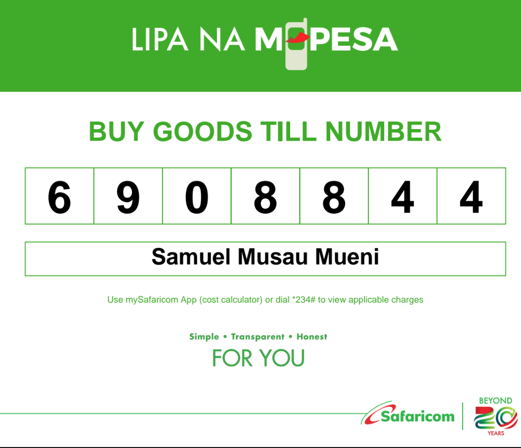 Lipa na M-Pesa Till Number
